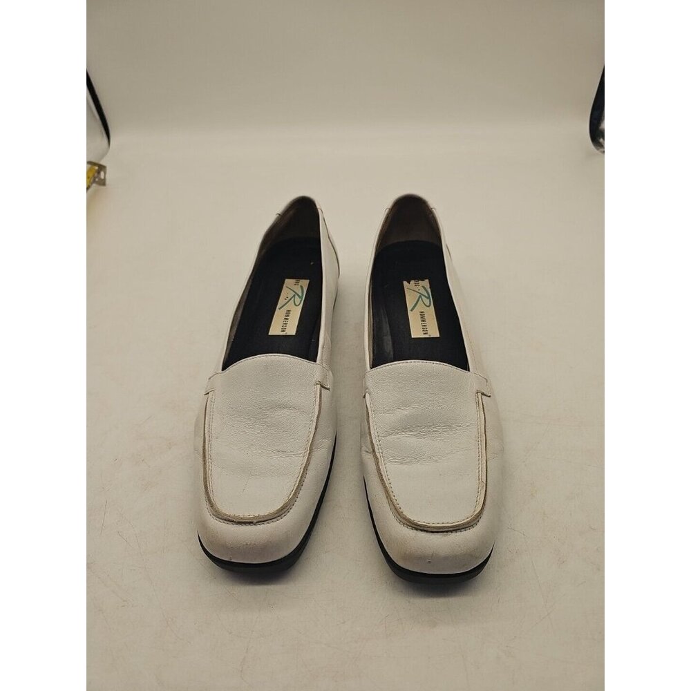 Ross Hommerson  Loafers 12N  Leather Ladies Shoes White‎ Flats